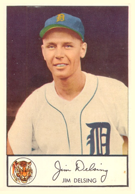 1953 Glendale Hot Dogs Tigers Jim Delsing #4 Baseball Card