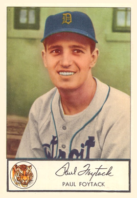 1953 Glendale Hot Dogs Tigers Paul Foytack #7 Baseball Card