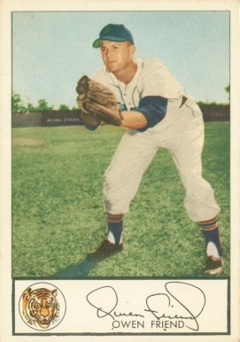 1953 Glendale Hot Dogs Tigers Owen Friend #8 Baseball Card