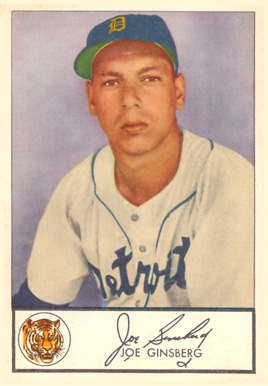 1953 Glendale Hot Dogs Tigers Joe Ginsberg #10 Baseball Card