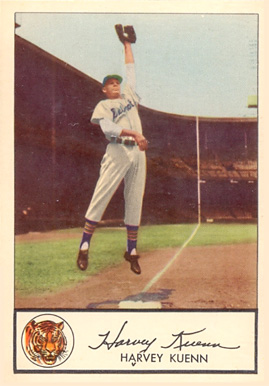 1953 Glendale Hot Dogs Tigers Harvey Kuenn #18 Baseball Card