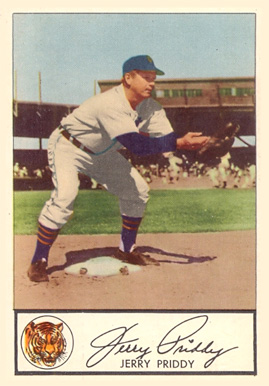 1953 Glendale Hot Dogs Tigers Jerry Priddy #25 Baseball Card