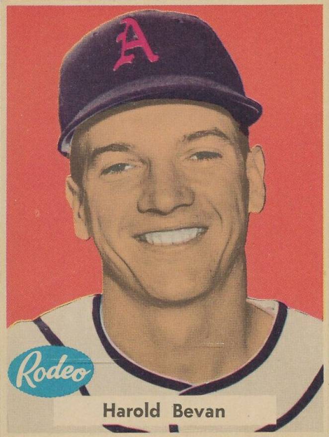 1955 Rodeo Meats Athletics Harold Bevan #2 Baseball Card