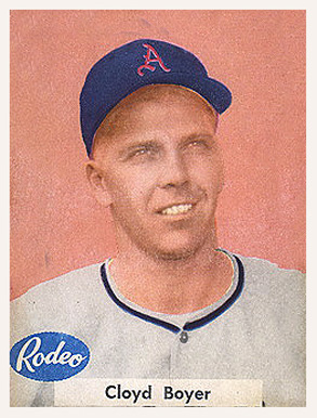 1955 Rodeo Meats Athletics Cloyd Boyer #7 Baseball Card