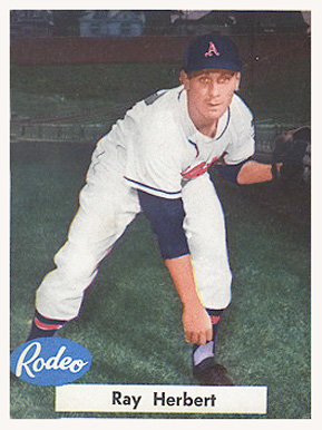 1955 Rodeo Meats Athletics Ray Herbert #18 Baseball Card
