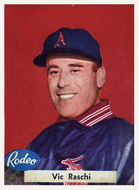 1955 Rodeo Meats Athletics Vic Raschi #29 Baseball Card