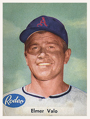 1955 Rodeo Meats Athletics Elmer Valo #44 Baseball Card