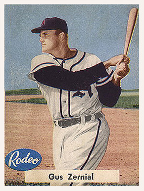 1955 Rodeo Meats Athletics Gus Zernial #47 Baseball Card