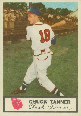 1955 Johnston Cookies Braves Chuck Tanner #18 Baseball Card