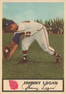1955 Johnston Cookies Braves John Logan #23 Baseball Card