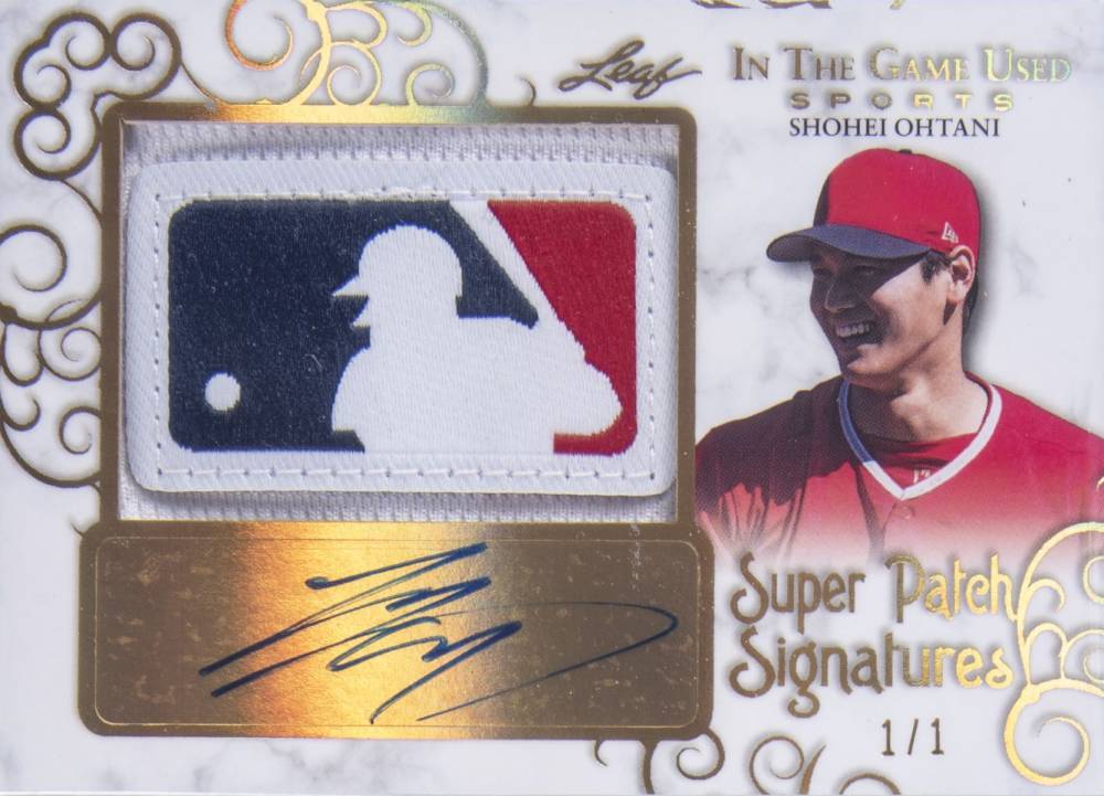 2018 Leaf in the Game Used Sports Super Patch Signatures Shohei Ohtani #SO1 Baseball Card
