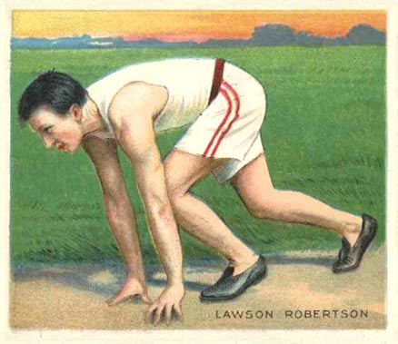 1910 T218 Champions Lawson Robertson #123 Other Sports Card