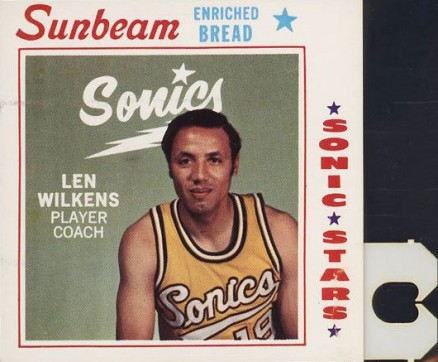1970 Sunbeam Bread Supersonics Len Wilkens # Basketball Card