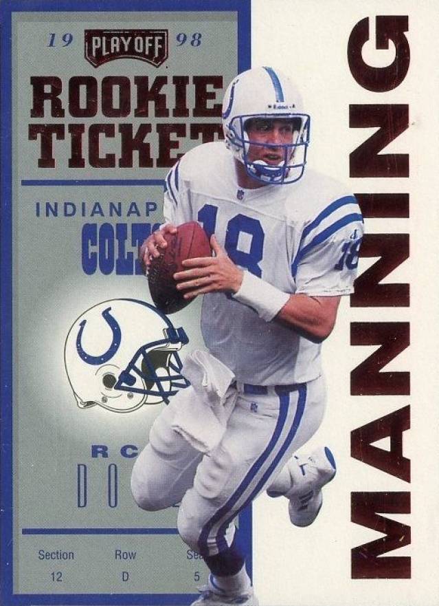 1998 Playoff Contenders Ticket Peyton Manning #87 Football Card