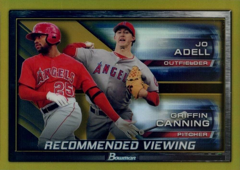 2017 Bowman Draft Recommended Viewing Griffin Canning/Jo Adell #RVLAA Baseball Card
