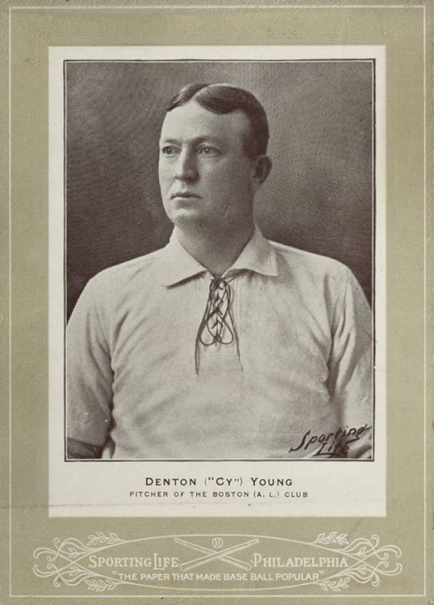 1902 Sporting Life Cabinets Denton ("Cy") Young #715-b Baseball Card