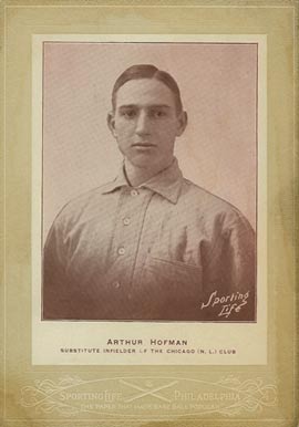 1902 Sporting Life Cabinets Arthur Hofman #306 Baseball Card