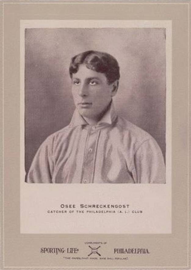 1902 Sporting Life Cabinets Osee F. Schreckengost #568 Baseball Card