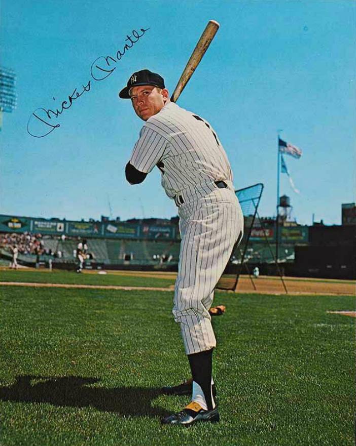 1964 Requena Yankees 8x10 Mickey Mantle # Baseball Card