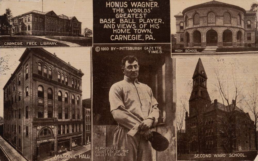1900 Postcards & Trade 1910 Pittsburgh Gazette Times Wagner Greatest... # Baseball Card