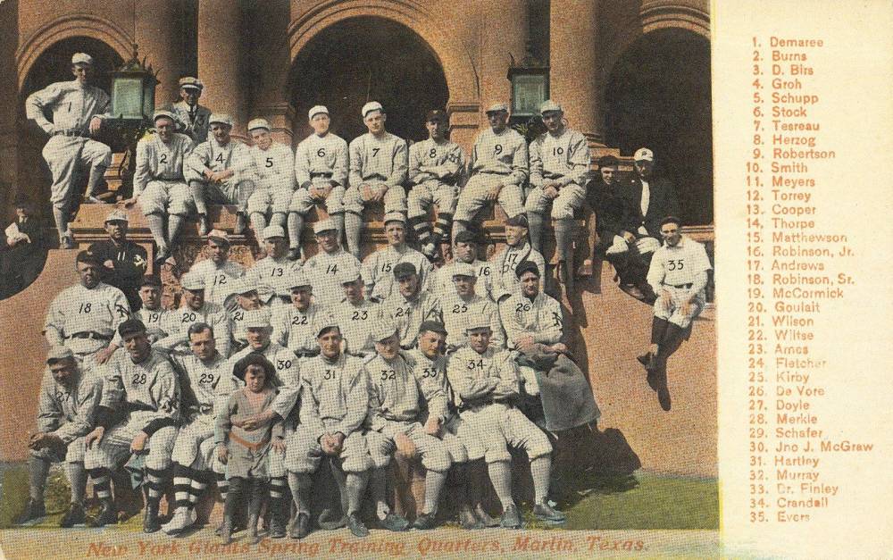 1900 Postcards & Trade 1913 E.C. Kropp Co. New York Giants Spring Training # Baseball Card