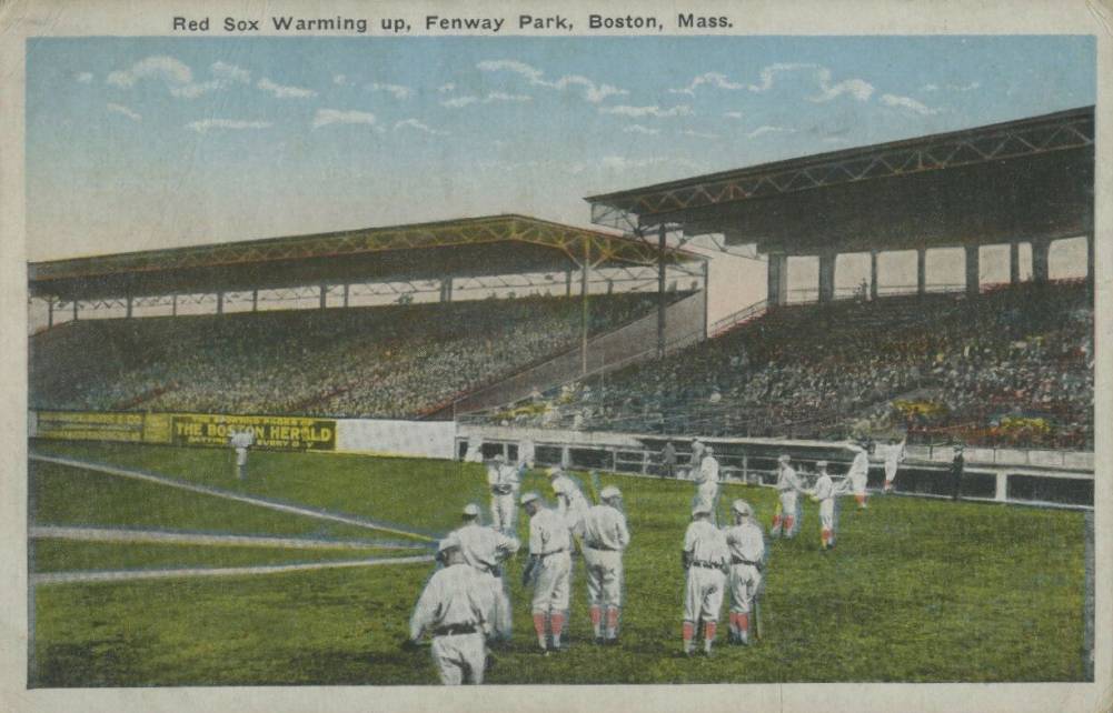 1900 Postcards & Trade 1915 A. Isreal Son & Co. Red Sox Warming Up at Fenway Park # Baseball Card