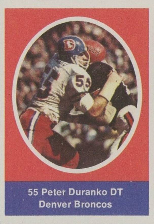 1972 Sunoco Stamps Update Peter Duranko # Football Card