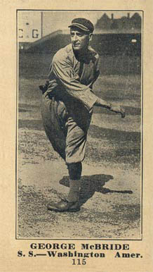 1916 Sporting News George McBride #115 Baseball Card