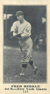 1916 Sporting News Fred Merkle #118 Baseball Card