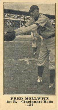 1916 Sporting News Fred Mollwitz #124 Baseball Card