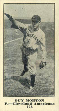 1916 Sporting News Guy Morton #128 Baseball Card