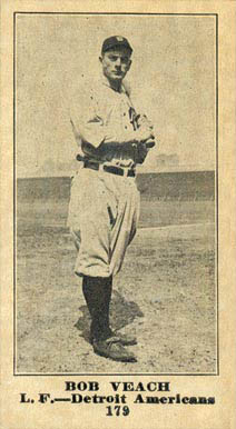 1916 Sporting News Bob Veach #179 Baseball Card
