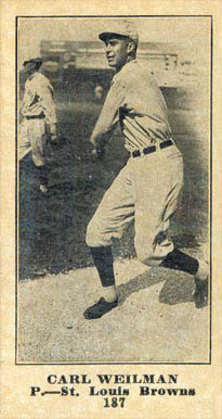 1916 Sporting News Carl Weilman #187 Baseball Card