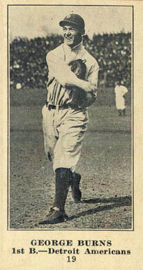 1916 Sporting News George Burns #19 Baseball Card