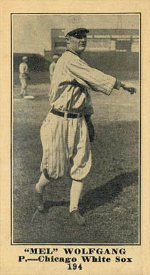 1916 Sporting News Mel Wolfgang #194 Baseball Card