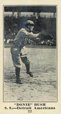 1916 Sporting News Donnie Bush #22 Baseball Card
