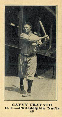 1916 Sporting News Gavvy Cravath #40 Baseball Card