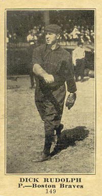 1916 Sporting News Dick Rudolph #149 Baseball Card