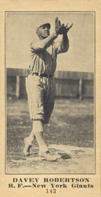 1916 Sporting News Davey Robertson #143 Baseball Card