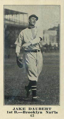 1916 Sporting News Jake Daubert #43 Baseball Card