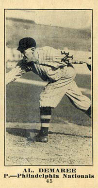 1916 Sporting News Al Demaree #45 Baseball Card