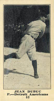 1916 Sporting News Jean Dubuc #52 Baseball Card