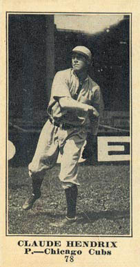 1916 Sporting News Claude Hendrix #78 Baseball Card