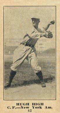 1916 Sporting News Hugh High #82 Baseball Card