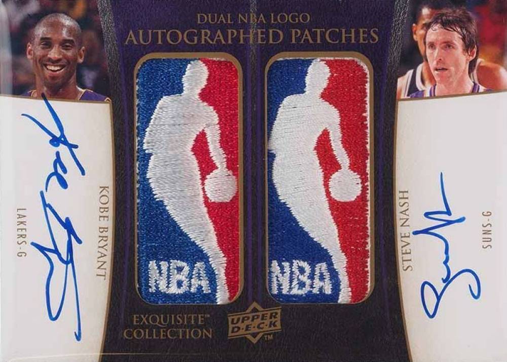 2009 Upper Deck Exquisite Collection Dual Logoman Autograph Patch Kobe Bryant/Steve Nash #DL-BN Basketball Card