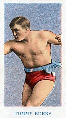 1910 American Caramel Black Back Tommy Burns # Other Sports Card