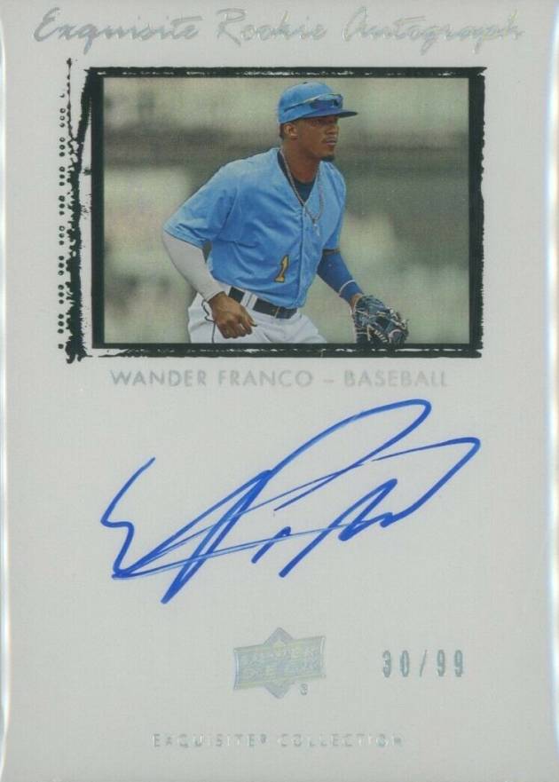 2020 Upper Deck Goodwin Champions 2009-10 Exquisite Collection Rookie Autograph Wander Franco #WF Baseball Card