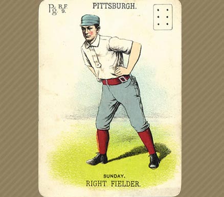 1888 Baseball Playing Cards Billy Sunday # Baseball Card