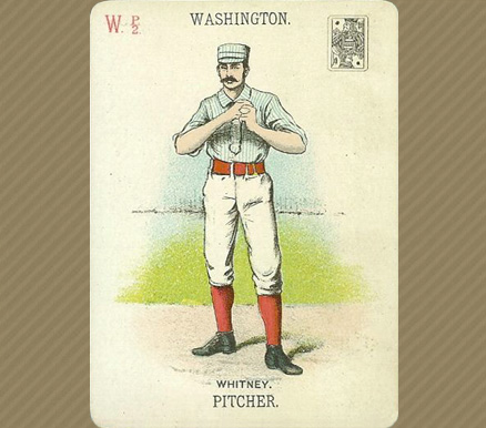 1888 Baseball Playing Cards Grasshopper Whitney # Baseball Card