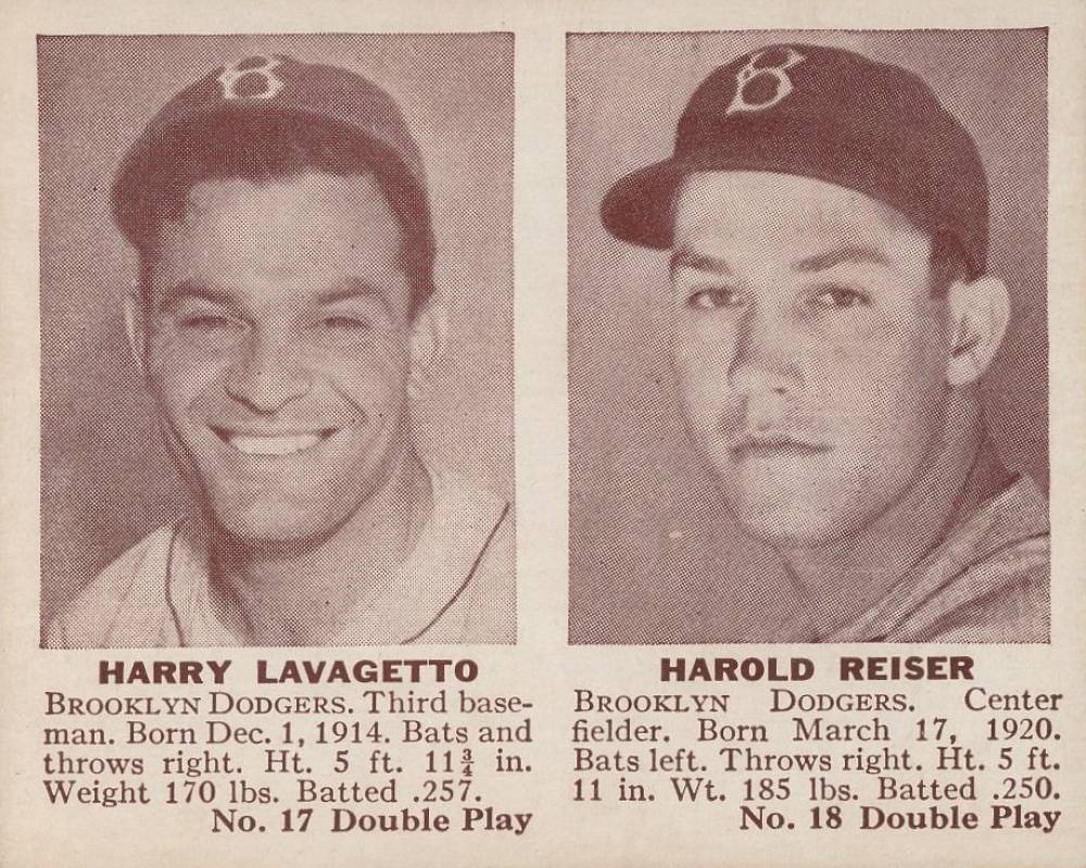 1941 Double Play Lavegetto/Reiser #17/18 Baseball Card